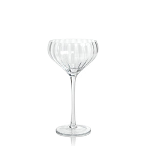 ZODAX Madeleine Optic Glassware - Clear - Cocktail Glass available at Bench Home