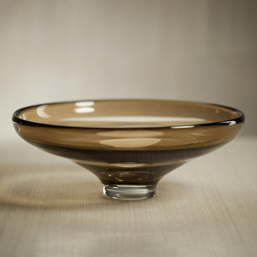 ZODAX Cambria Glass Bowl - Taupe