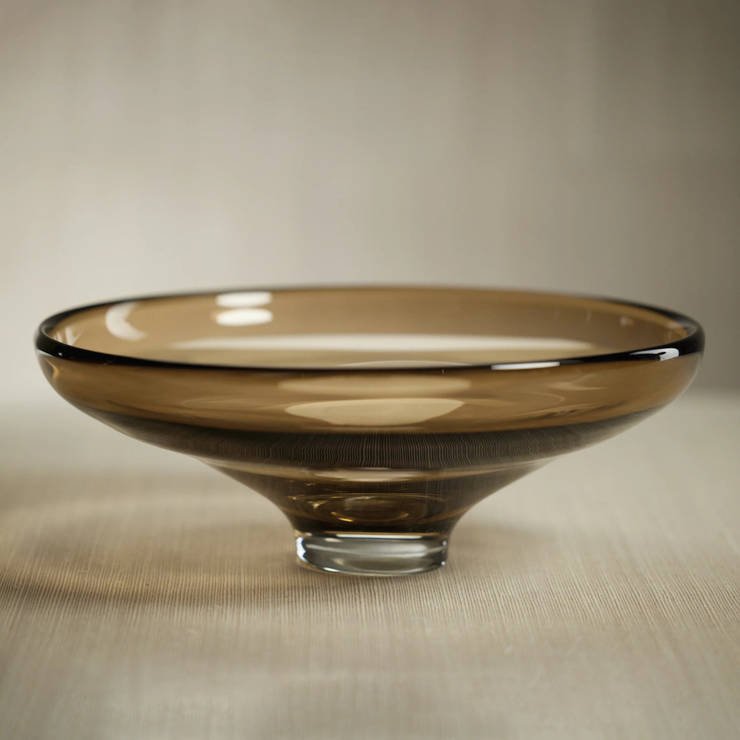 ZODAX Cambria Glass Bowl - Taupe