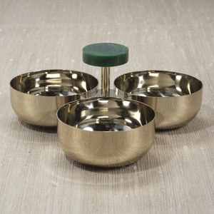 ZODAX Spiga Condiment Set - Gold with Green Accent available at Bench Home