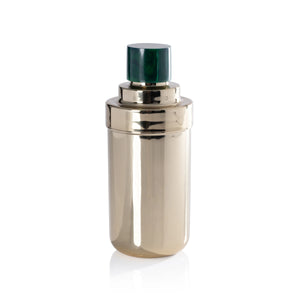 ZODAX Spiga Cocktail Shaker - Gold with Green Accent available at Bench Home