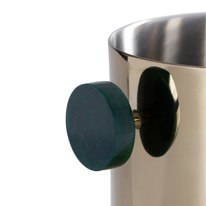 ZODAX Spiga Ice Bucket - Gold with Green Accents available at Bench Home
