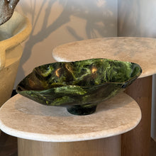 Load image into Gallery viewer, Green Resin Malachite Small Oval Bowl