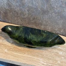 Load image into Gallery viewer, Green Resin Malachite Medium Oval Bowl