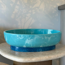 Load image into Gallery viewer, Turquoise Resin￼Rio Large Oval Bowl