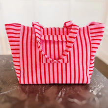 Load image into Gallery viewer, Pink Jumbo Terry Cloth Striped Beach Bag
