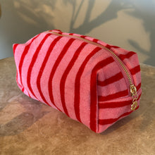 Load image into Gallery viewer, Terry Cloth Striped Cosmetic Case | Two Styles