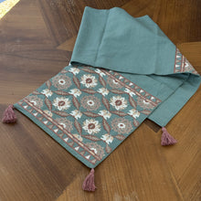 Load image into Gallery viewer, Floral Embroidered Table Runner