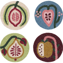 Load image into Gallery viewer, Pome Beaded Coasters Set