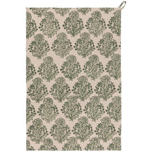 Load image into Gallery viewer, Viridian Block Print Dishtowel
