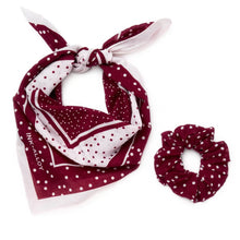 Load image into Gallery viewer, Game Day Polka Dot Scarf And Scrunchie
