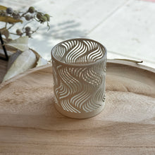 Load image into Gallery viewer, White Waves Votive Holder