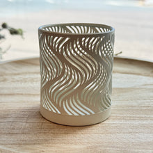 Load image into Gallery viewer, White Waves Votive Holder