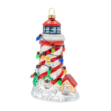 Load image into Gallery viewer, Christmas Lighthouse Ornament