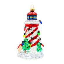 Load image into Gallery viewer, Christmas Lighthouse Ornament