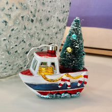 Load image into Gallery viewer, Merry Motorboat Ornament