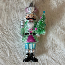 Load image into Gallery viewer, Glass Nutcracker With Sisal Tree Ornament | Three Styles