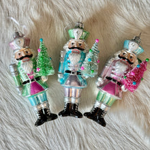 Load image into Gallery viewer, Glass Nutcracker With Sisal Tree Ornament | Three Styles