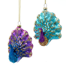 Load image into Gallery viewer, Glass Peacock Ornament | Two Styles