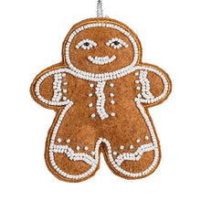 Load image into Gallery viewer, Gingerbread Man Bead Ornament