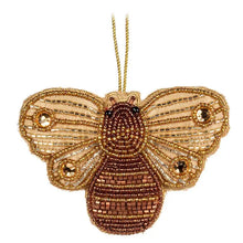 Load image into Gallery viewer, Gold Bee Bead Ornament