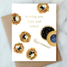 Load image into Gallery viewer, Latkes and Caviar Hanukkah Card
