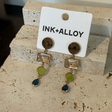 Load image into Gallery viewer, Natalie Dangle Smoky Quartz Stone Earrings