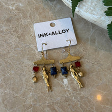 Load image into Gallery viewer, Sally Fish Brass Earrings