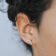Load image into Gallery viewer, Amazonite Gold Earrings