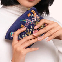 Load image into Gallery viewer, Velvet Navy Floral Mini Pouch