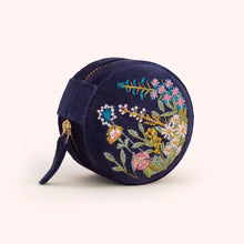 Load image into Gallery viewer, Velvet Navy Floral Jewelry Box