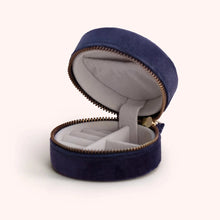 Load image into Gallery viewer, Velvet Navy Floral Jewelry Box