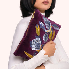 Load image into Gallery viewer, Velvet Iris Large Pouch