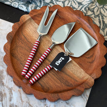 Load image into Gallery viewer, Candy Stripe Cheese Utensils Set