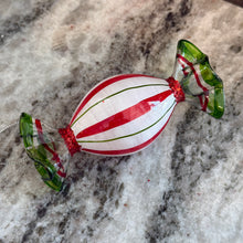 Load image into Gallery viewer, Red, White And Green Glass Candy Ornaments | Three Styles