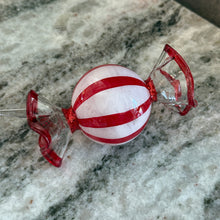 Load image into Gallery viewer, Red And White Striped Glass Candy Ornaments | Three Styles