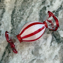 Load image into Gallery viewer, Red And White Striped Glass Candy Ornaments | Three Styles