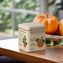 Load image into Gallery viewer, Half Moon Pumpkin Tin Candle