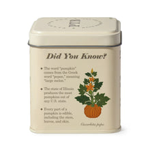 Load image into Gallery viewer, Half Moon Pumpkin Tin Candle