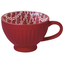 Load image into Gallery viewer, Carmine Stamped Latte Mug