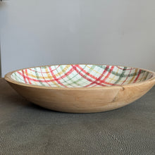 Load image into Gallery viewer, Frosty Fun Plaid Shallow Bowl