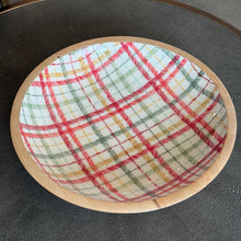 Load image into Gallery viewer, Frosty Fun Plaid Shallow Bowl