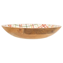 Load image into Gallery viewer, Frosty Fun Plaid Shallow Bowl