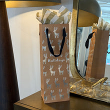 Load image into Gallery viewer, Happy Holidays Deer Bottle Bag