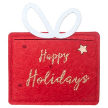 Load image into Gallery viewer, Red Happy Holidays Felt Gift Card Holder