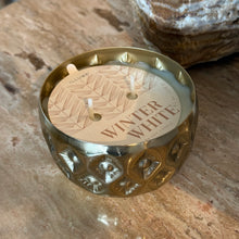 Load image into Gallery viewer, Winter White  Pressed Metal Candle