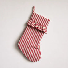 Load image into Gallery viewer, Red Striped Holiday Stocking