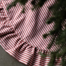 Load image into Gallery viewer, Red Stripe Ruffle Tree Skirt