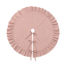 Load image into Gallery viewer, Red Stripe Ruffle Tree Skirt