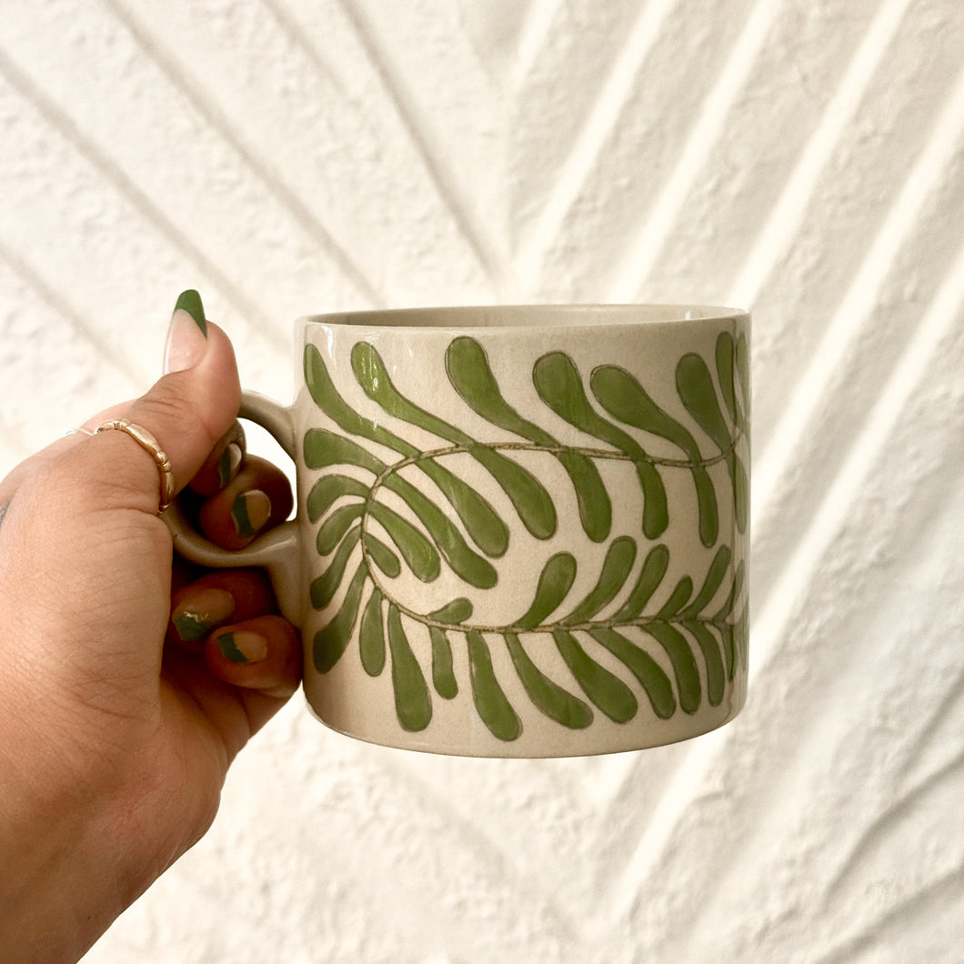 Hand-Painted Mug w/ Abstract Design